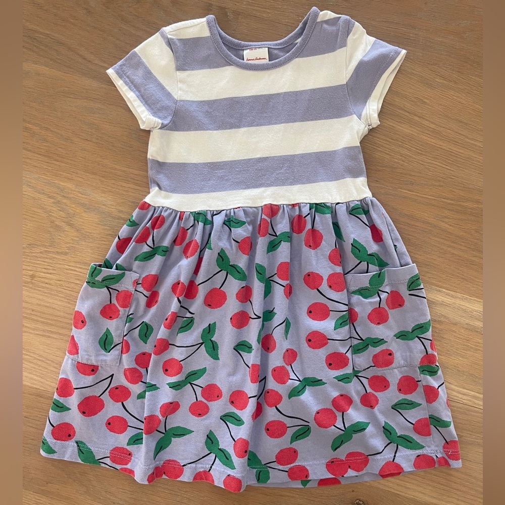 Hanna Andersson White and Gray Raglan Sundress